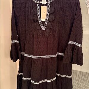 Tommy Bahama Cotton Embroidered Tier Dress